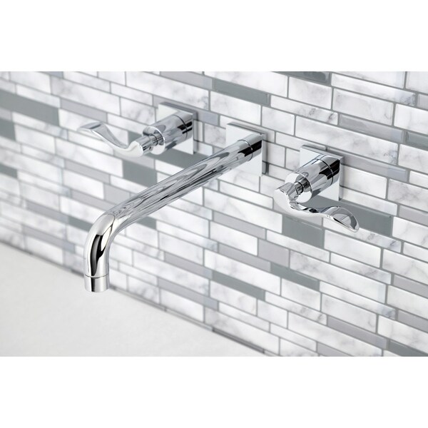 KS6021DFL Wall Mount Tub Faucet, Polished Chrome